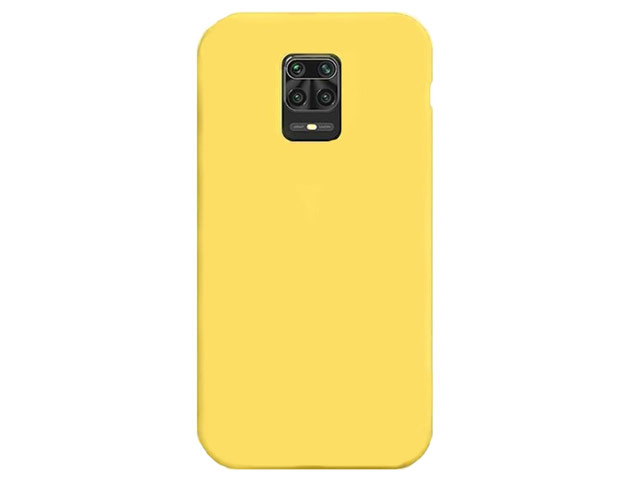 Чехол Yotrix LiquidSilicone для Xiaomi Redmi Note 9 pro (желтый, гелевый)