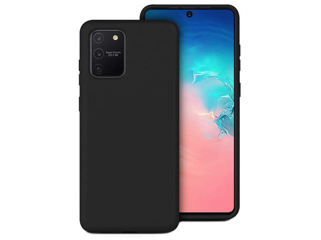 Чехол Yotrix LiquidSilicone для Samsung Galaxy S10 lite (черный, гелевый)