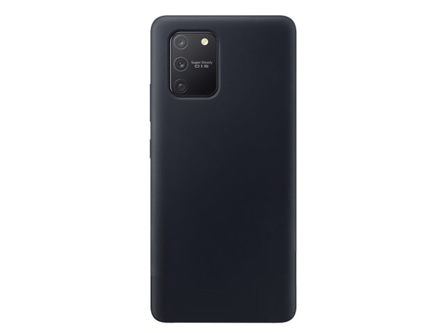Чехол Yotrix LiquidSilicone для Samsung Galaxy S10 lite (черный, гелевый)