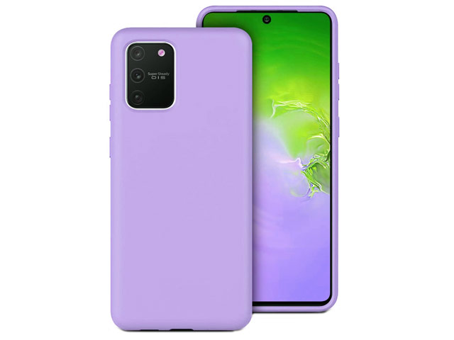 Чехол Yotrix LiquidSilicone для Samsung Galaxy S10 lite (сиреневый, гелевый)