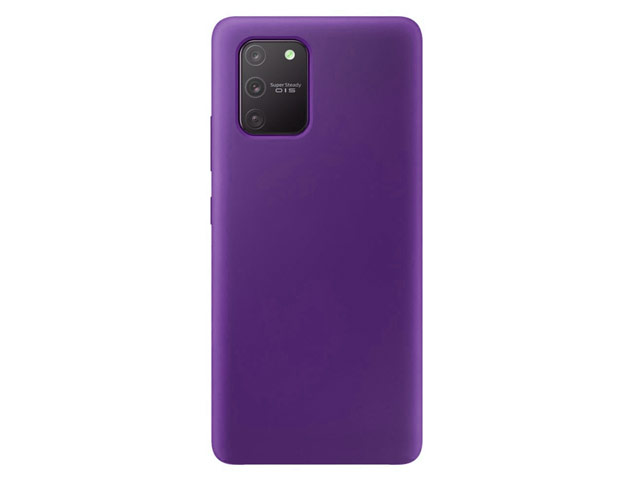 Чехол Yotrix LiquidSilicone для Samsung Galaxy S10 lite (фиолетовый, гелевый)