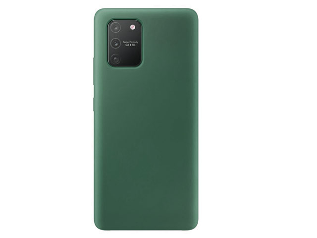 Чехол Yotrix LiquidSilicone для Samsung Galaxy S10 lite (темно-зеленый, гелевый)