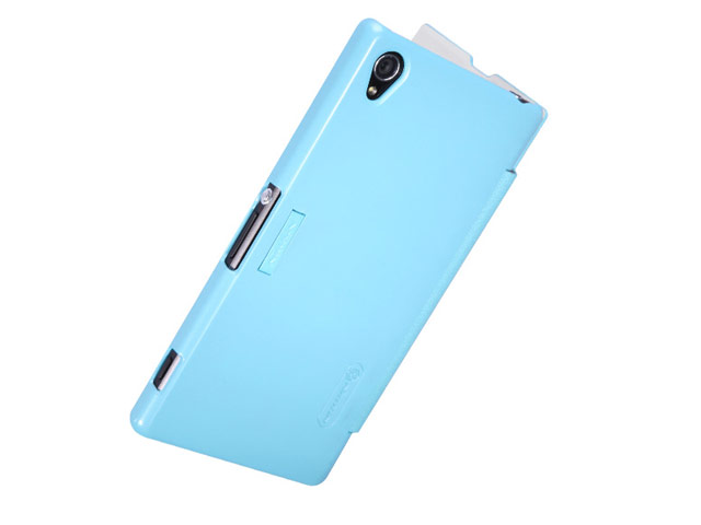 Чехол Nillkin Side leather case для Sony Xperia Z1 L39h (голубой, кожанный)