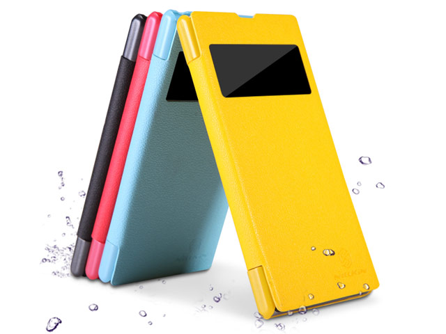 Чехол Nillkin Side leather case для Sony Xperia Z1 L39h (голубой, кожанный)