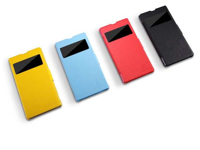 Чехол Nillkin Side leather case для Sony Xperia Z1 L39h (голубой, кожанный)