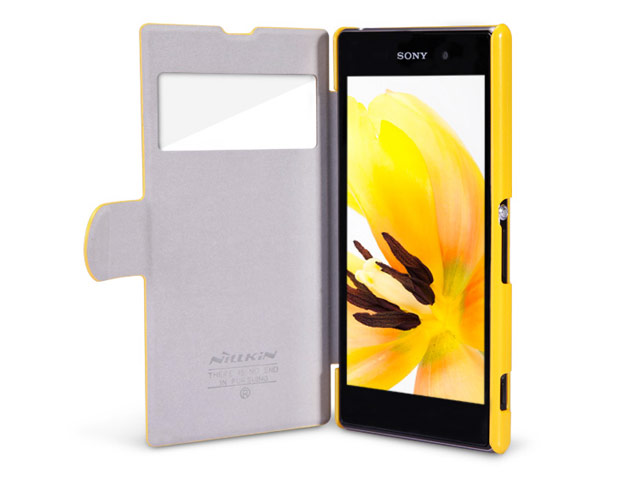 Чехол Nillkin Side leather case для Sony Xperia Z1 L39h (желтый, кожанный)