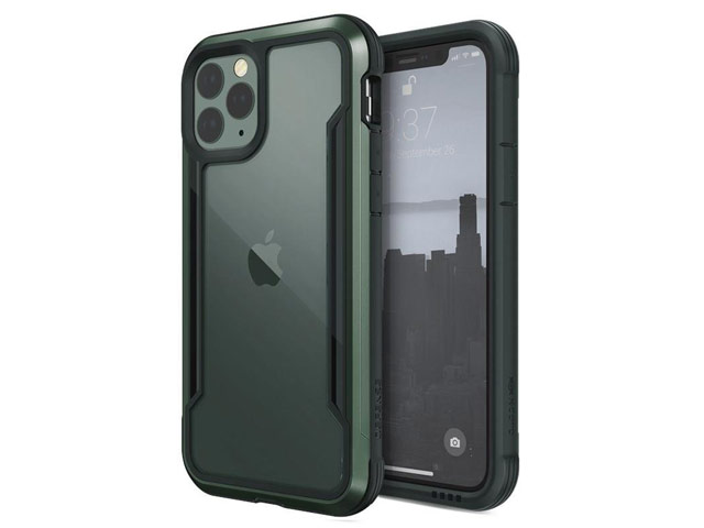 Чехол X-doria Defense Shield для Apple iPhone 11 pro (темно-зеленый, маталлический)