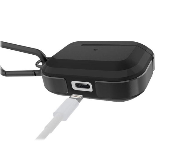 Чехол X-doria Defense Trek для Apple AirPods pro (черный, маталлический)