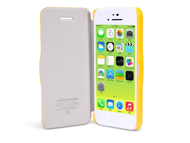 Чехол Nillkin Side leather case для Apple iPhone 5C (желтый, кожанный)