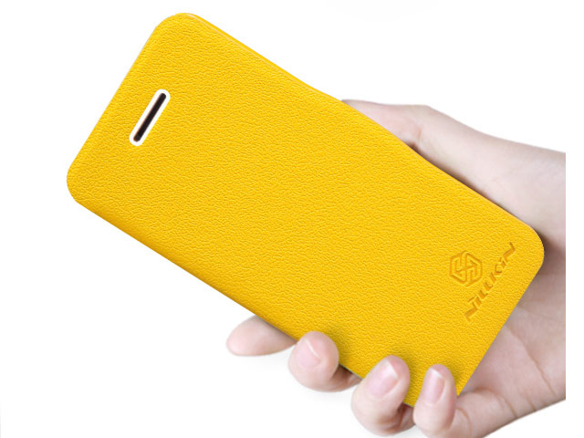 Чехол Nillkin Side leather case для Apple iPhone 5C (желтый, кожанный)