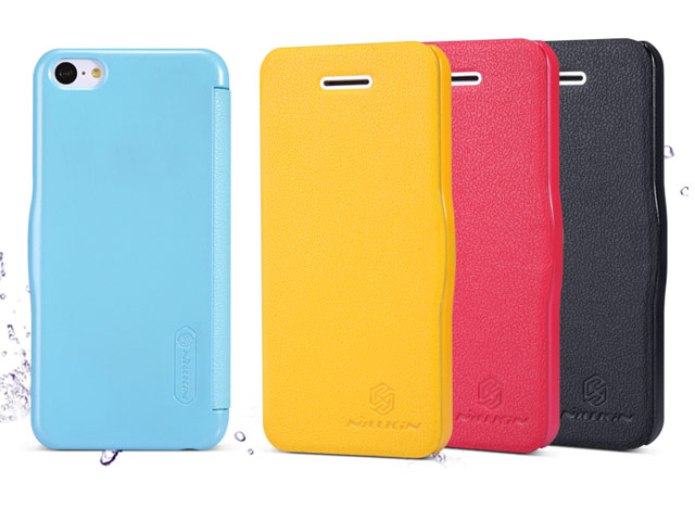Чехол Nillkin Side leather case для Apple iPhone 5C (голубой, кожанный)