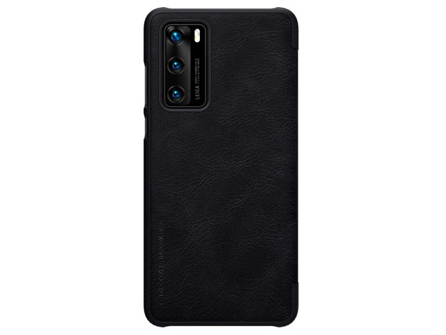 Чехол Nillkin Qin leather case для Huawei P40 (черный, кожаный)