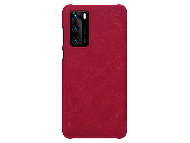Чехол Nillkin Qin leather case для Huawei P40 (красный, кожаный)