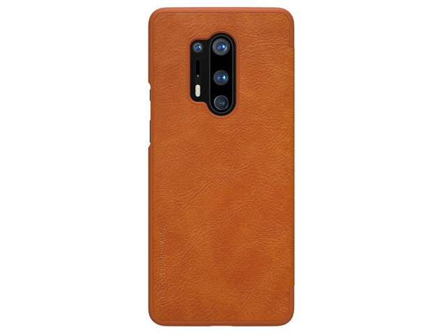 Чехол Nillkin Qin leather case для OnePlus 8 pro (коричневый, кожаный)