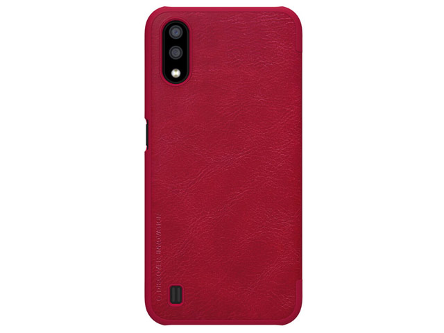 Чехол Nillkin Qin leather case для Samsung Galaxy A01 (красный, кожаный)