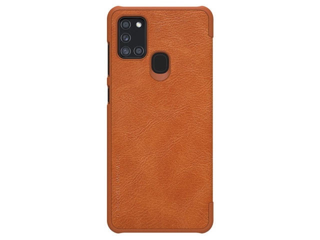 Чехол Nillkin Qin leather case для Samsung Galaxy A21s (коричневый, кожаный)