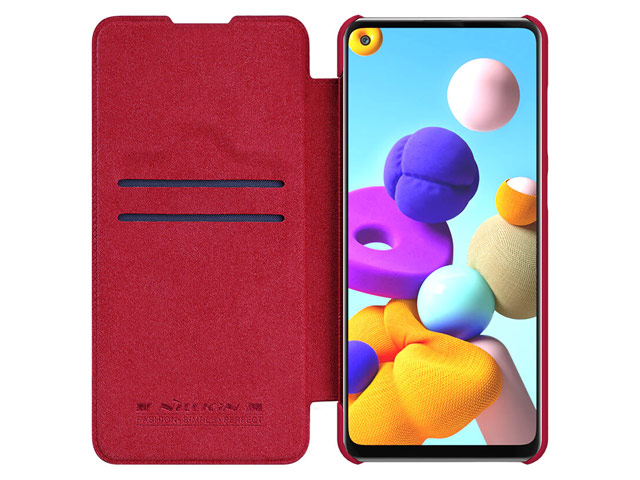 Чехол Nillkin Qin leather case для Samsung Galaxy A21s (красный, кожаный)
