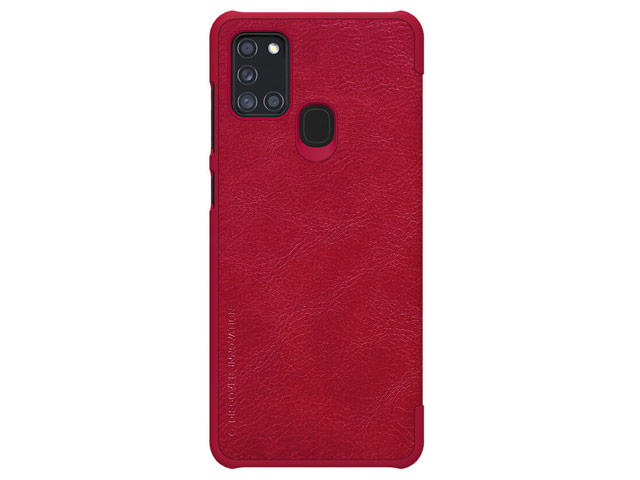 Чехол Nillkin Qin leather case для Samsung Galaxy A21s (красный, кожаный)