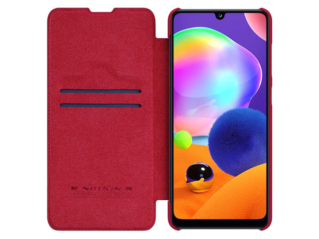 Чехол Nillkin Qin leather case для Samsung Galaxy A31 (красный, кожаный)