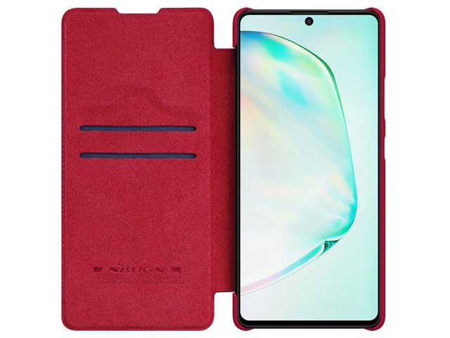 Чехол Nillkin Qin leather case для Samsung Galaxy S10 lite 2020 (красный, кожаный)