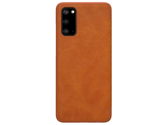 Чехол Nillkin Qin leather case для Samsung Galaxy S20 (коричневый, кожаный)