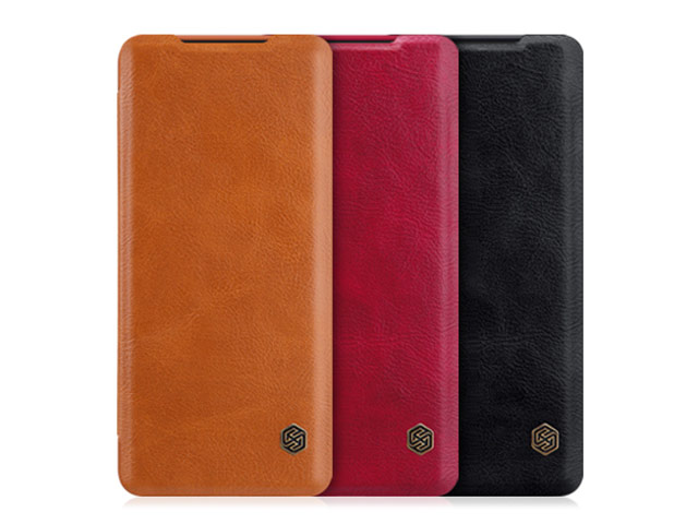 Чехол Nillkin Qin leather case для Samsung Galaxy S20 ultra (черный, кожаный)