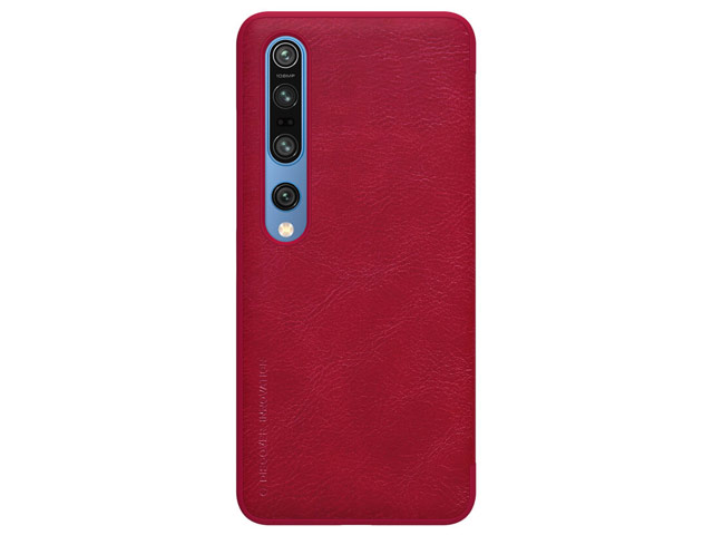 Чехол Nillkin Qin leather case для Xiaomi Mi 10 (красный, кожаный)