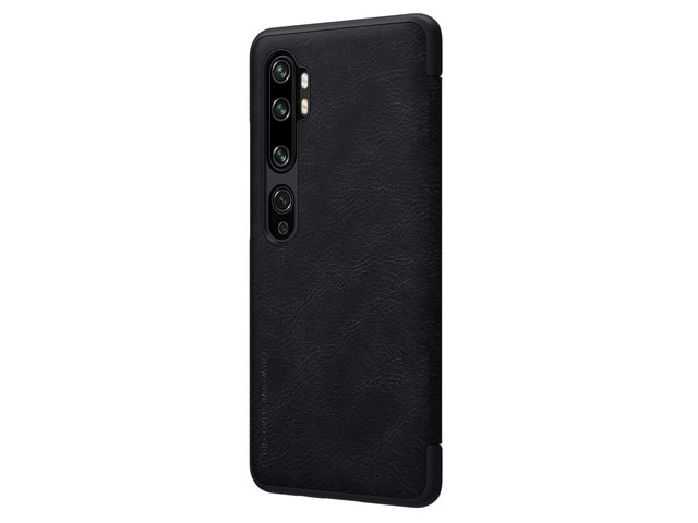 Чехол Nillkin Qin leather case для Xiaomi Mi Note 10 (черный, кожаный)