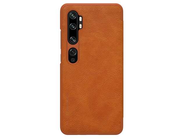 Чехол Nillkin Qin leather case для Xiaomi Mi Note 10 (коричневый, кожаный)