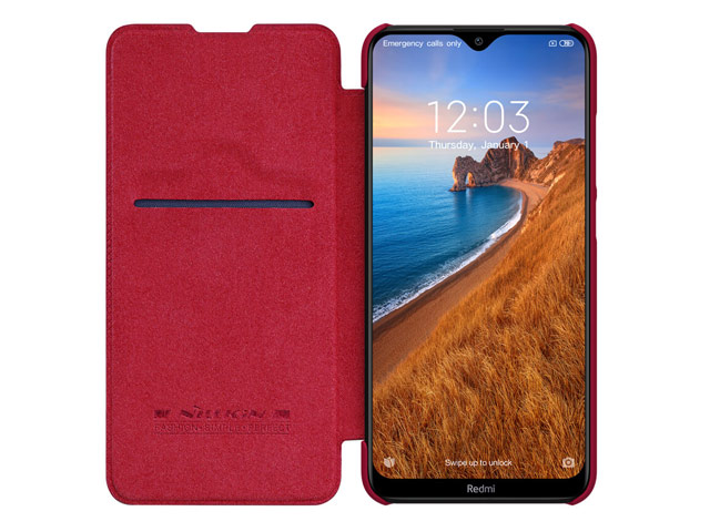 Чехол Nillkin Qin leather case для Xiaomi Redmi 8 (красный, кожаный)