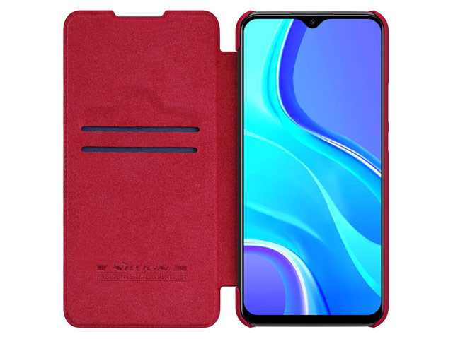 Чехол Nillkin Qin leather case для Xiaomi Redmi 9 (красный, кожаный)