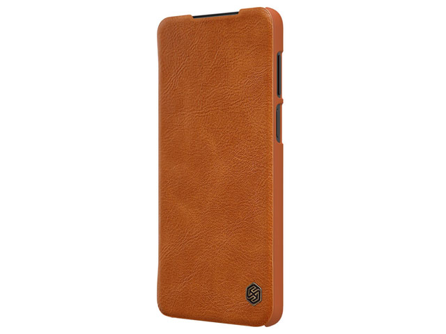 Чехол Nillkin Qin leather case для Xiaomi Redmi Note 9S/9 pro (коричневый, кожаный)