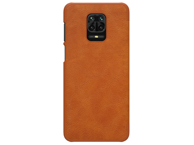 Чехол Nillkin Qin leather case для Xiaomi Redmi Note 9S/9 pro (коричневый, кожаный)