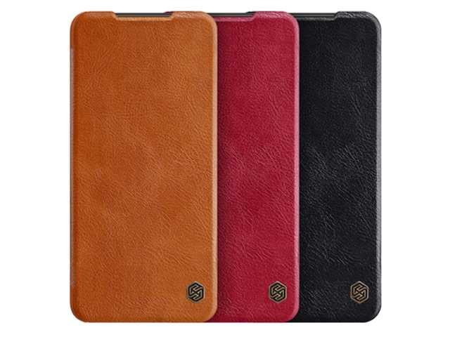 Чехол Nillkin Qin leather case для Xiaomi Redmi Note 9S/9 pro (коричневый, кожаный)