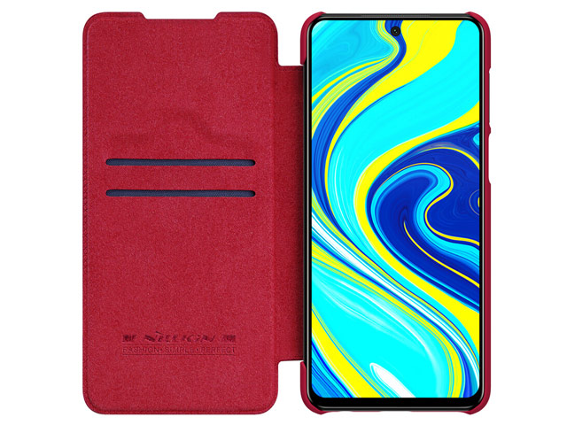 Чехол Nillkin Qin leather case для Xiaomi Redmi Note 9S/9 pro (красный, кожаный)