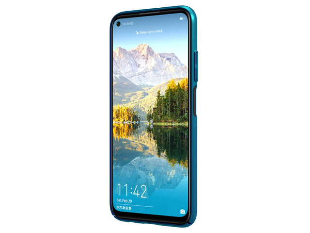 Чехол Nillkin Hard case для Huawei P40 lite (синий, пластиковый)