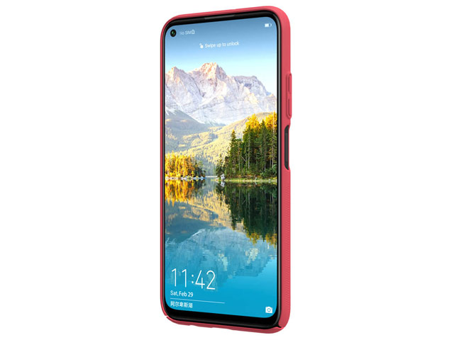 Чехол Nillkin Hard case для Huawei P40 lite (красный, пластиковый)