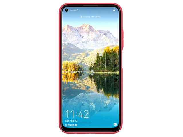 Чехол Nillkin Hard case для Huawei P40 lite (красный, пластиковый)