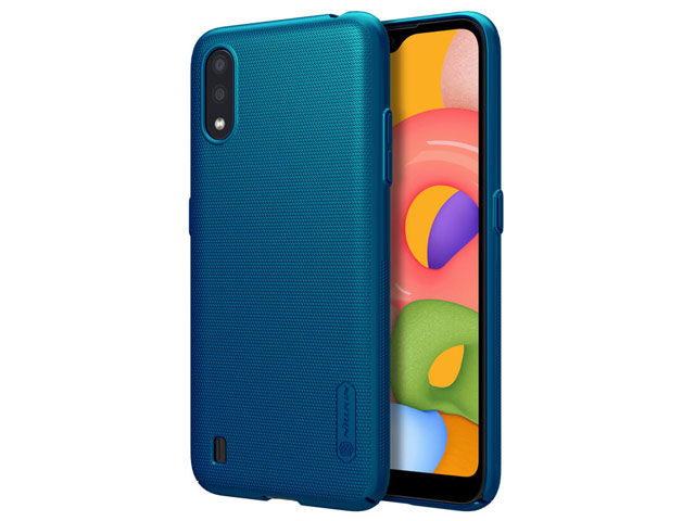 Чехол Nillkin Hard case для Samsung Galaxy A01 (синий, пластиковый)