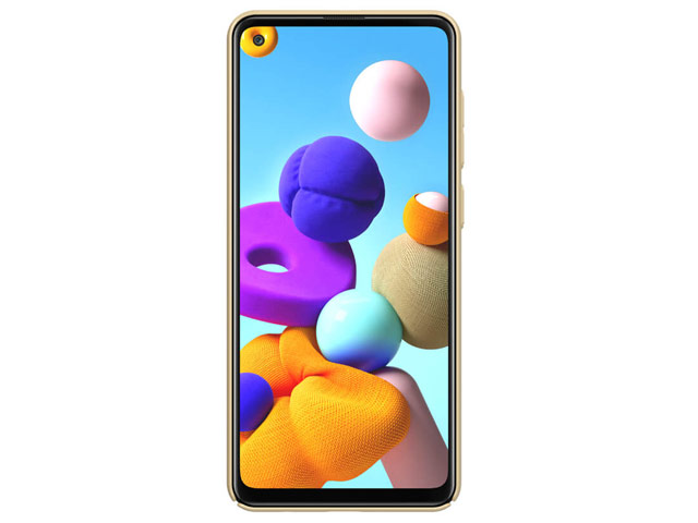 Чехол Nillkin Hard case для Samsung Galaxy A21s (золотистый, пластиковый)