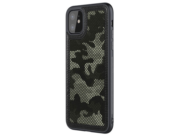 Чехол Nillkin Camo case для Apple iPhone 11 (черный/зеленый, гелевый)