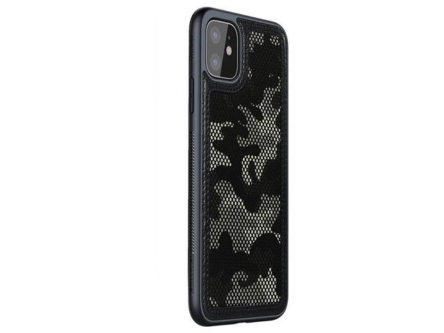 Чехол Nillkin Camo case для Apple iPhone 11 (черный/зеленый, гелевый)