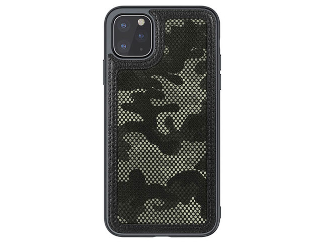 Чехол Nillkin Camo case для Apple iPhone 11 pro (черный/зеленый, гелевый)