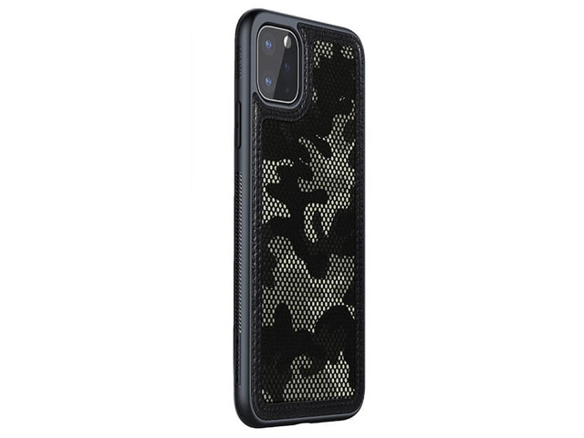 Чехол Nillkin Camo case для Apple iPhone 11 pro (черный/зеленый, гелевый)