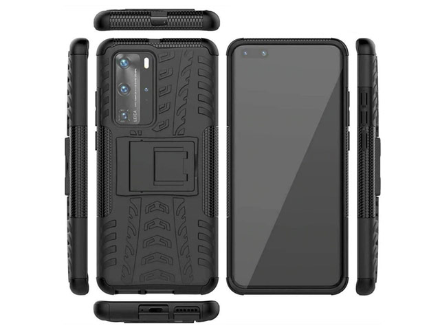 Чехол Yotrix Shockproof case для Huawei P40 (черный, гелевый)