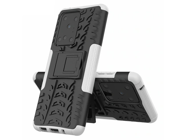 Чехол Yotrix Shockproof case для Samsung Galaxy S20 ultra (белый, гелевый)