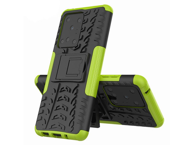 Чехол Yotrix Shockproof case для Samsung Galaxy S20 ultra (зеленый, гелевый)