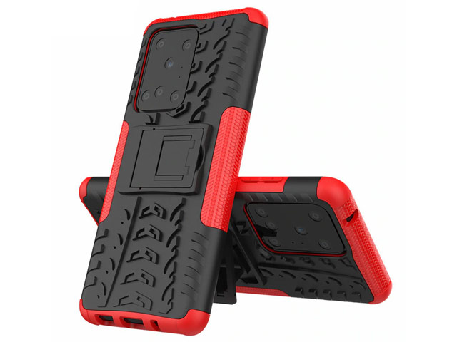 Чехол Yotrix Shockproof case для Samsung Galaxy S20 ultra (красный, гелевый)