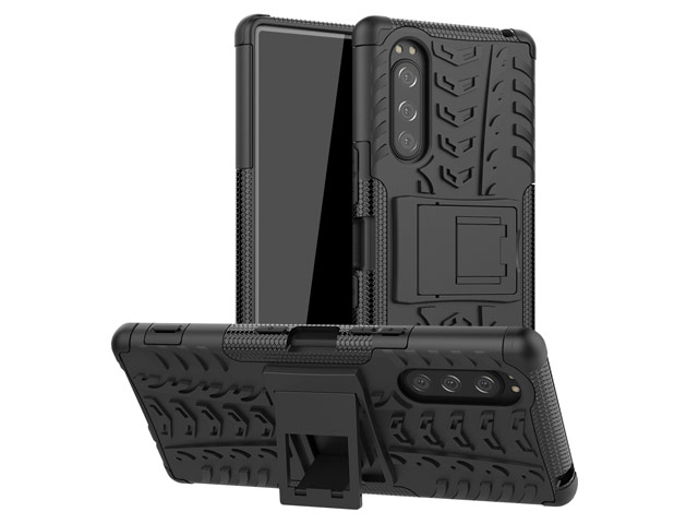 Чехол Yotrix Shockproof case для Sony Xperia 5 (черный, гелевый)