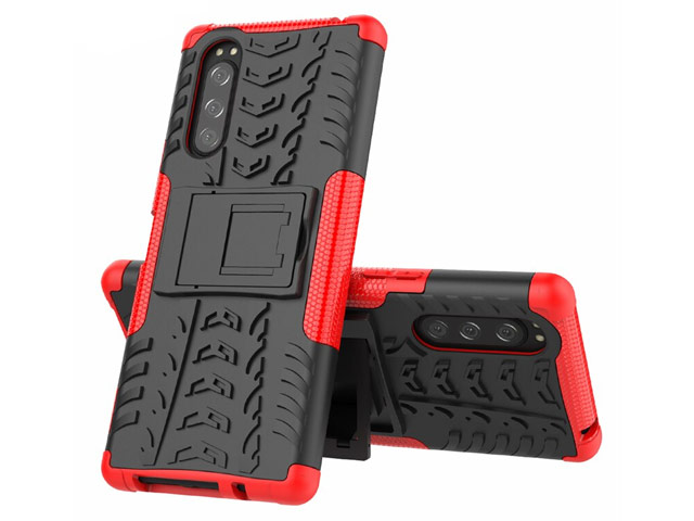 Чехол Yotrix Shockproof case для Sony Xperia 5 (красный, гелевый)